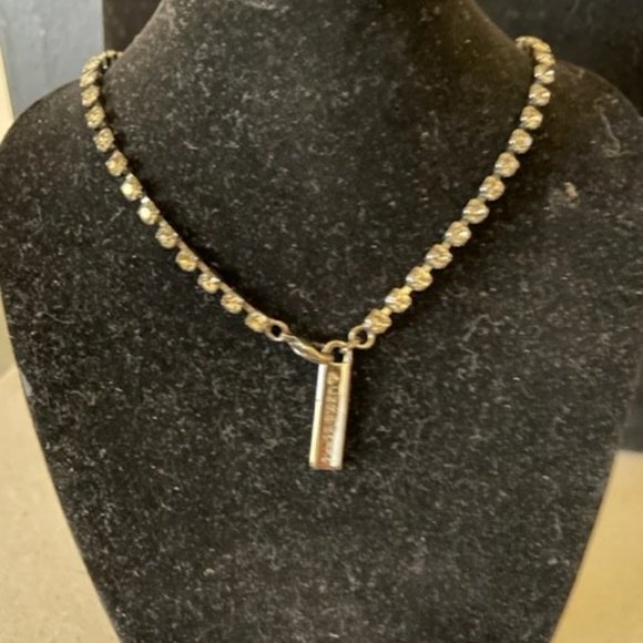 Liz Claiborne 42" Long Flapper Style Smoky Quartz Rhinestone Tennis Necklace - Picture 3 of 7